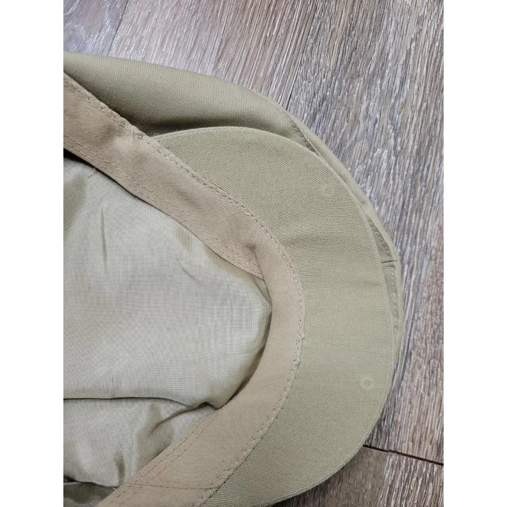 Country Gentleman Water Repellant Men's Medium Newsboy Cabbie Flat Cap Hat Khaki